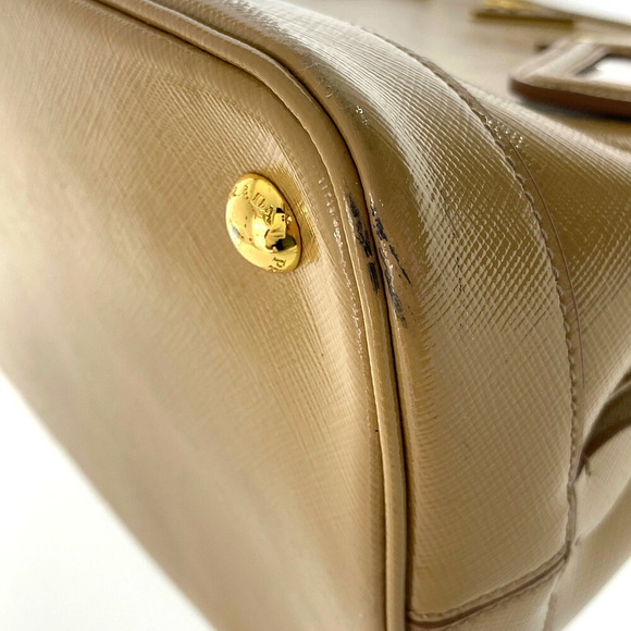 Prada Saffiano leather shoulder bag handbag VERNIC CAMMEO beige - Picture 4 of 10